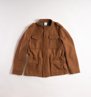 field jacket tabacco in lana bi bye