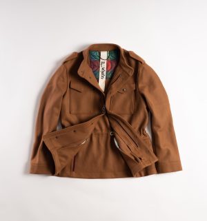 field jacket tabacco in lana bi bye