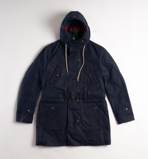 eskimo maxi blu scuro in kerama resinato con plaid