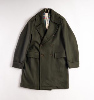 cappotto verde militare in lana bi bye